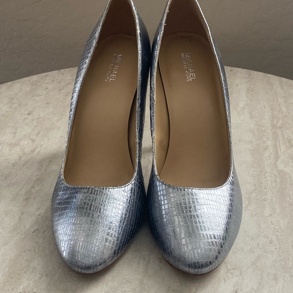 Michael Kors Metallic Silver Heels